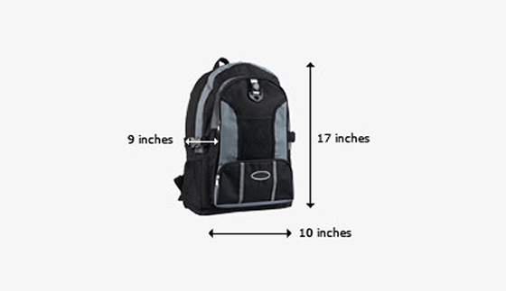 Airline personal outlet item size backpack